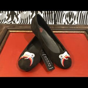 TUK Vegan Shoes Sloth Rainbow Flats Size 8